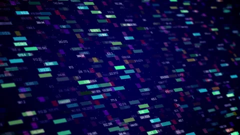 Looping technological digital color background HUD.Loop.Futuristic animation for Stock Footage 253184060