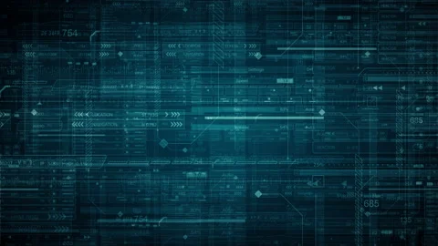 Looping technological Sci Fi cyberspace. Video stock 148419680