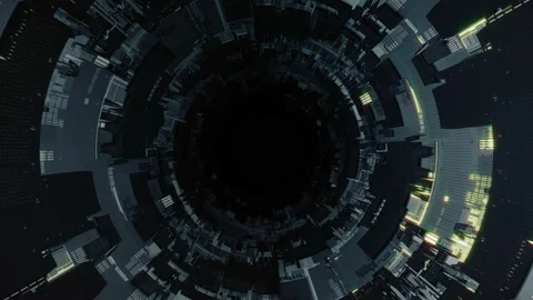 Looping Technological Sci Fi spaceship tunnel. Stock Footage 125022188