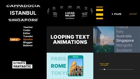 Looping Text Animation Stock After Effects