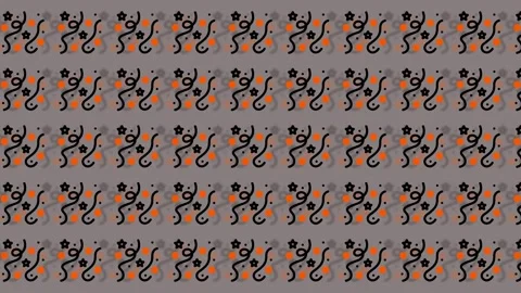 Looping tiled abstract pattern with colorful shapes on gray background. Stock Footage 325389181