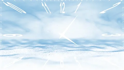 Looping time clock on bright wavy background Stockbeeldmateriaal 333710403