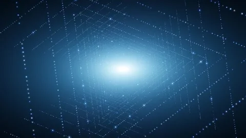 Looping triangle shape digital future tunnel travel Vídeos de archivo 337426827