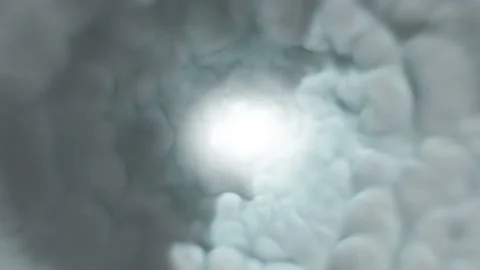 Looping Tunnel in the clouds animation Video stock 136345610