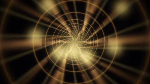 Looping tunnel with light rays in motion background for Stock Footage 340514286
