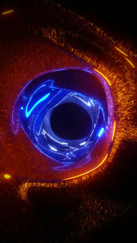 Looping tunnel visuals with neon colors creating an immersive experience fo.. Stock-Footage 321263445