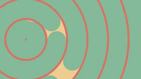 Looping twice side circle swoosh transition 4k resolution smooth orange yel.. Stock Footage 299709804