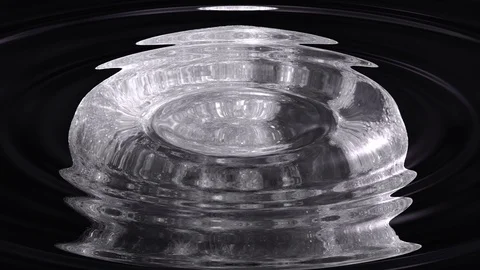 Looping UHD 3D animation of the ripples on a water with a full moon reflections 動画素材 98162478