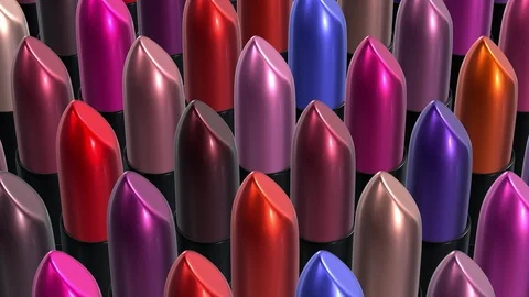 Looping UHD 60 fps 3D animation of the colorful lipsticks 動画素材 108488561