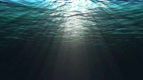 Looping underwater view of the ocean with looping sound (2 of  8) Video stock 4247246