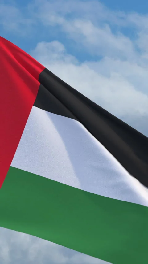 Looping United Arab Emirates flag on flagpole Stock-Footage 290881193