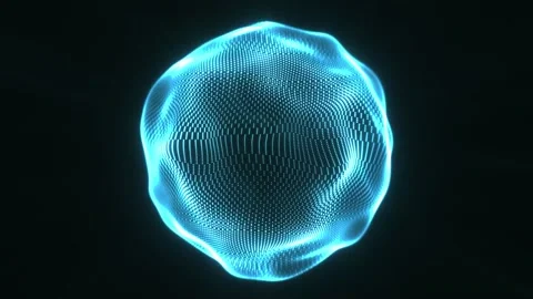 Looping video with blue liquid sphere Stock Footage 329319395