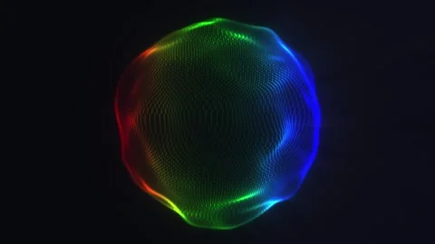 Looping video with colorful liquid sphere Stock Footage 329319397