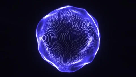 Looping video of dark blue liquid sphere 動画素材 329319394
