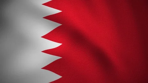 Looping video of waving flag of bahrain Stock Footage 129376043
