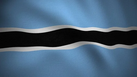 Looping video of waving flag of botswana Stock Footage 129375902
