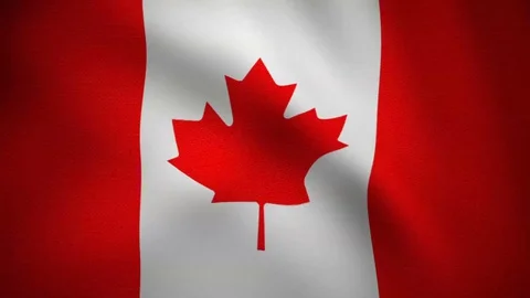 Looping video of waving flag of canada Stock Footage 129093300