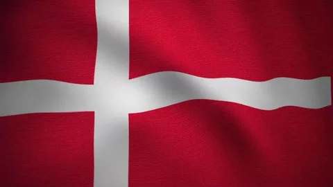 Looping video of waving flag of denmark Stock Footage 129093221