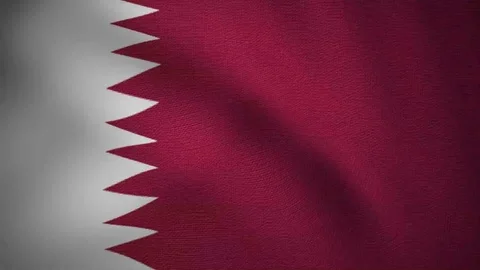 Looping video of waving flag of qatar Stock Footage 129092313