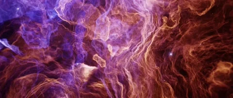 Looping voyage through starry nebula in peaceful outer reach of space Video stock 165055612