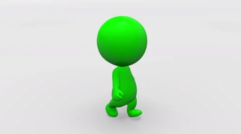 Looping Walking Animated Character Stock Footage 48031570