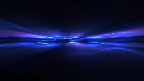 Looping Wave Abstract Blue and Purple Glowing Digital Stock Footage 345625451