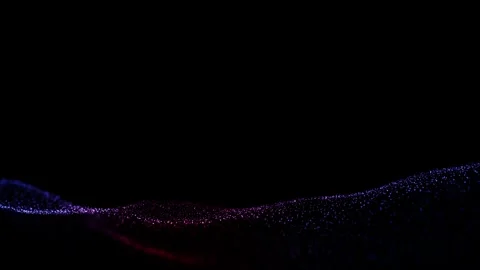 Looping wavy dots slow motion on dark background Stock Footage 332815609