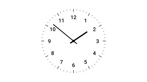 Looping White Wall Clock Animation Stock Footage 库存影片 331820365