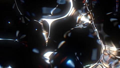Looping Y2K Fluid Bubble Splash with Dreamy Glow Wallpaper Animation Video stock 325888820