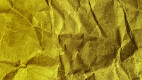 Looping Yellow Crumpled Paper Texture Animation in Stop Motion Style Vídeo Stock 314379222