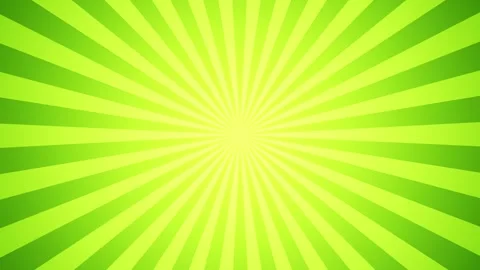 Looping yellow radial rays with flat design rotating over green background Stock Footage 312547621