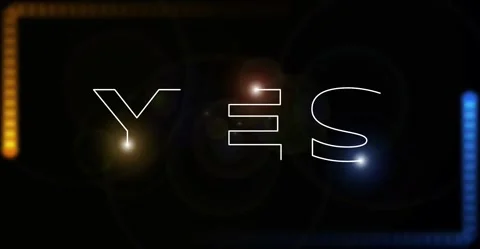 Looping YES text effect frame Video stock 345660259