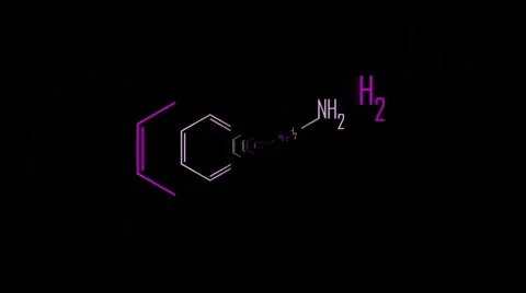 LoopNeo VJ Loops HD 1920X1080 - Molecule - Phenethylamine 库存影片 22129718