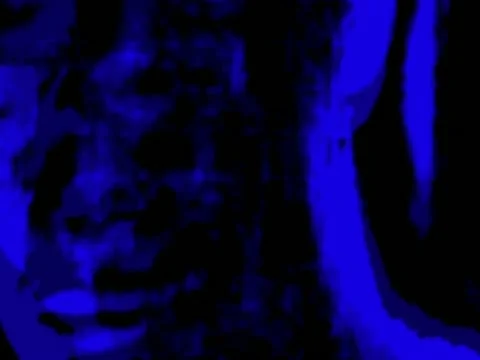 LoopNeo VJ Loops SD 640X480 - Interfront - Faces Blue 库存影片 22157580