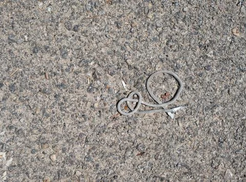 Loopy string on road Foto stock