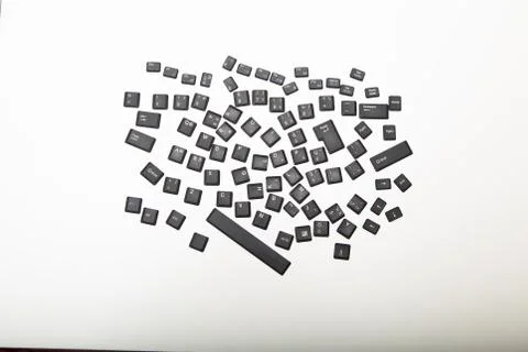 Loose alphanumeric covers for computer keys Stock Photos