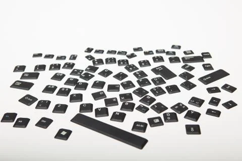 Loose alphanumeric covers for computer keys Stock Photos