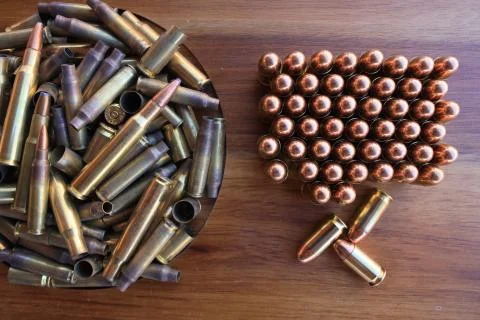Loose bullets Stock Photos