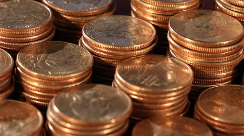 Loose Change - Quarters Stock-Footage 56929592