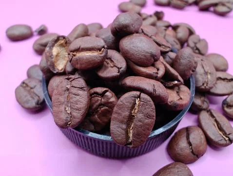Loose coffee beans Foto stock