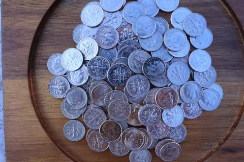 Loose dimes Stock Photos