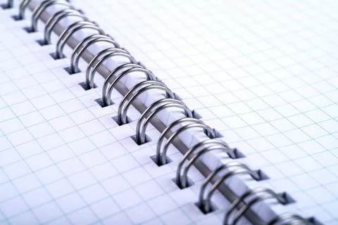 Loose-leaf notebook with sheets squared Stock Photos