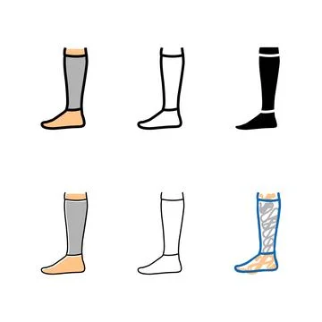 Loose sock color forms icon vector isolated Stock Illustration
