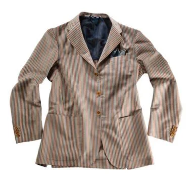 Loose spring jacket with stripes on white Stock Photos