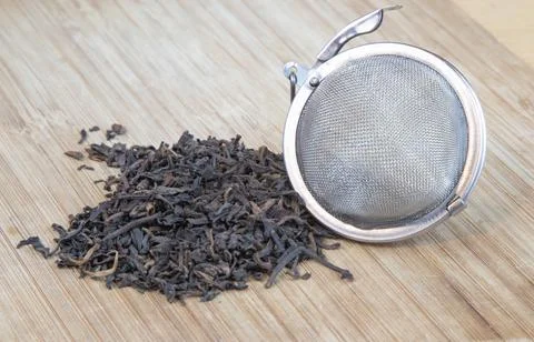 Loose Tea with Diffuser Ball Stock Photos