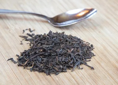 Loose Tea with Teaspoon Stock Photos