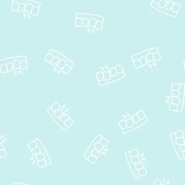 Loose tooth line seamless pattern Illustrazione stock