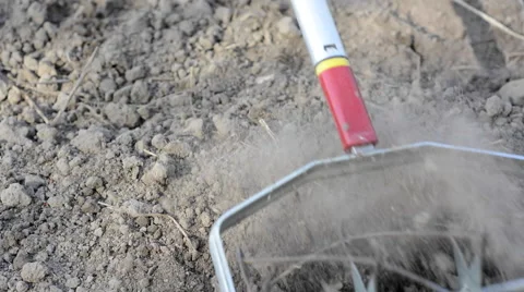 Loosening soil 2 Video stock 49613946