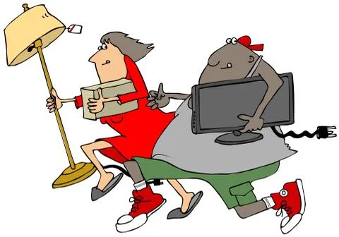 Looters Illustrazione stock