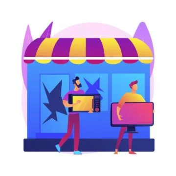 Looting abstract concept vector illustration. Stock Illustration